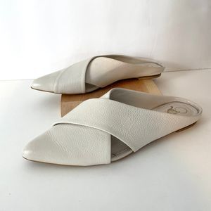 Calvin Klein White Leather Slide flat Mules size 8.5